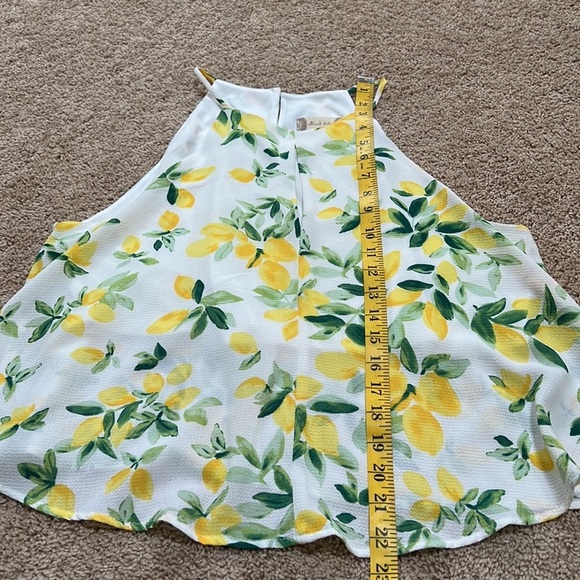altar’d state large lemon print tank top. - Picture 6 of 8